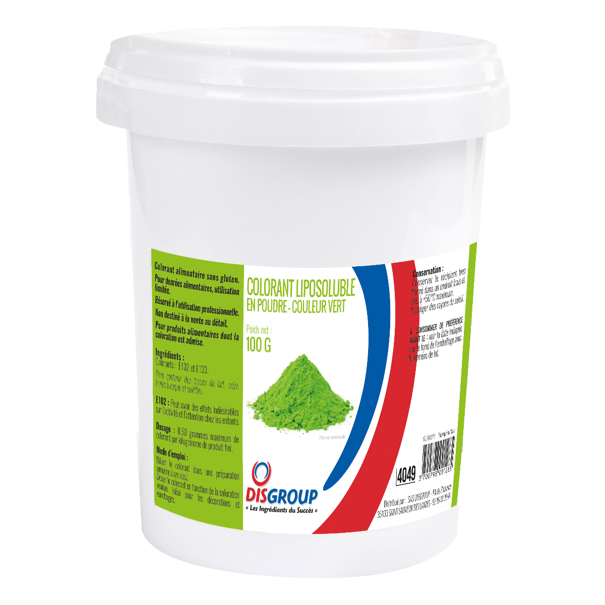Colorant poudre liposoluble