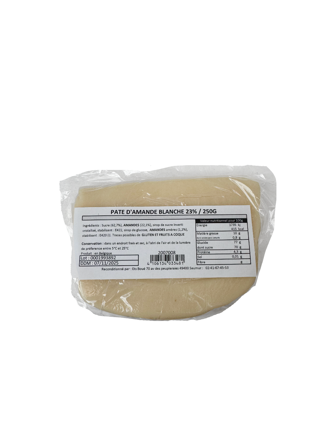 Pâte d'amande 23%