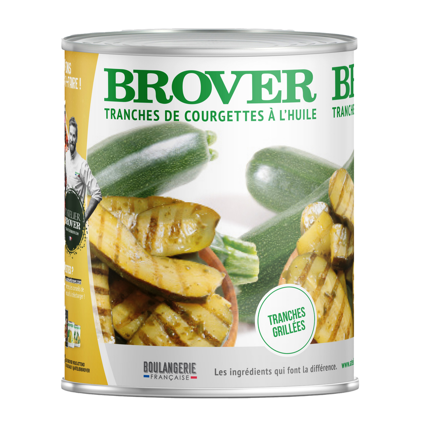 Courgettes à l’huile en conserve, légumes prêts à l’emploi pour salades et plats variés.