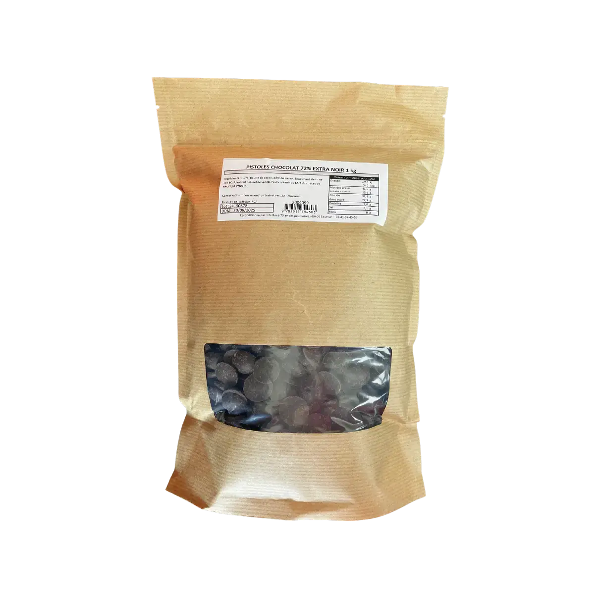 Pistoles Chocolat Noir 72% 1kg