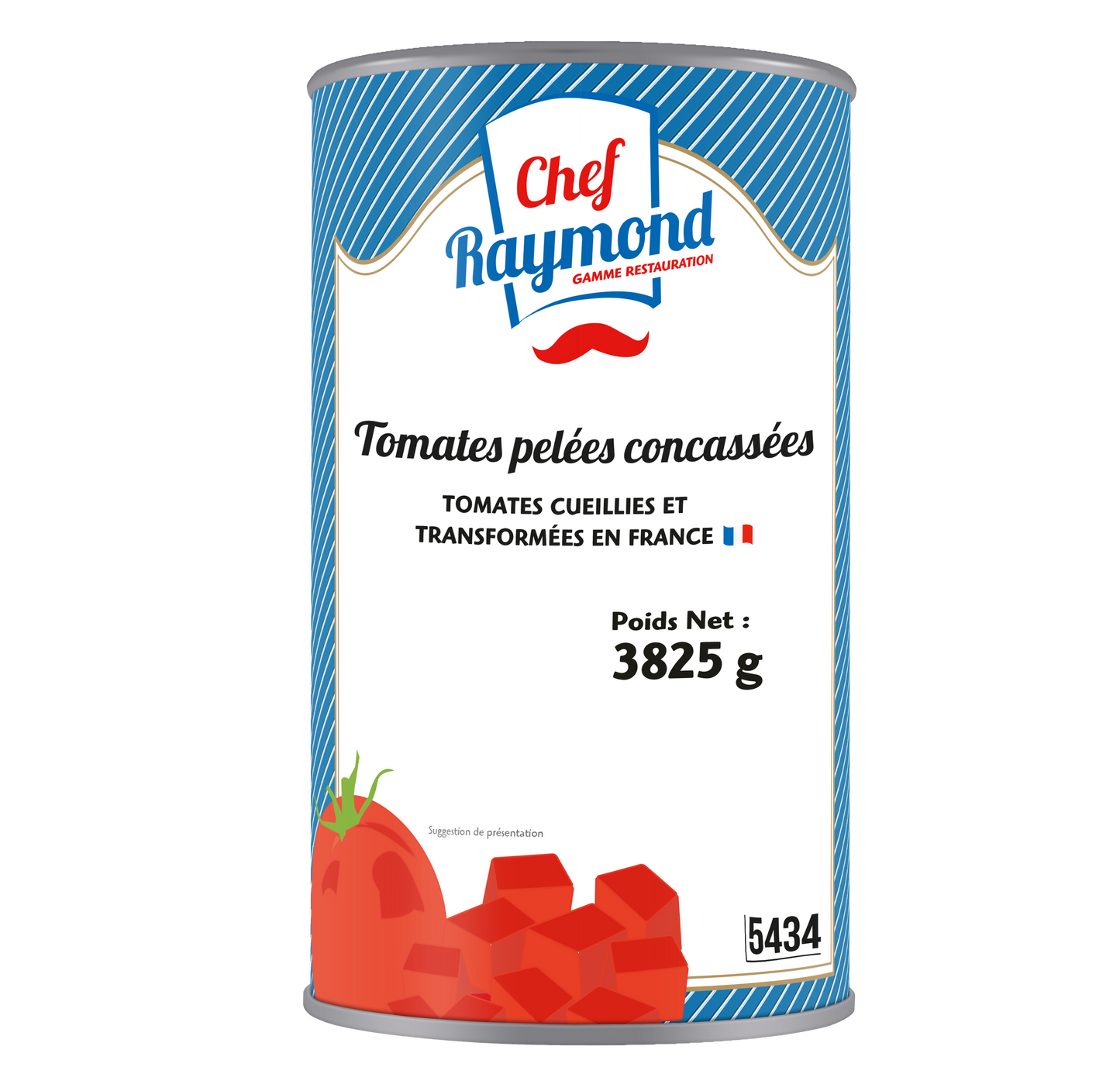 Tomates pelées en boîte, tomates entières prêtes à cuisiner pour sauces et plats mijotés.