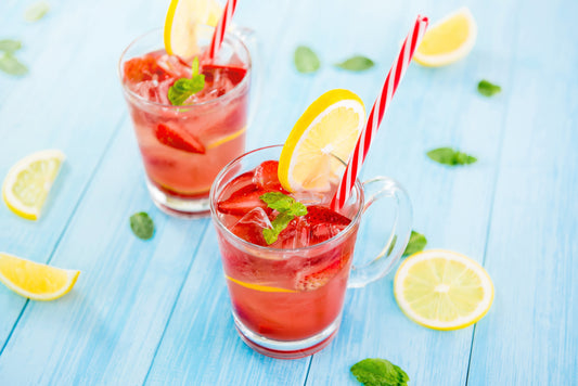 Eau aromatisée à la fraise