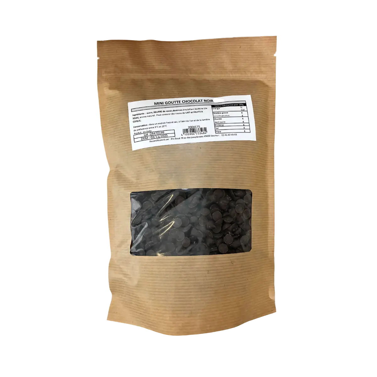 Mini Gouttes Chocolat Noir 500g