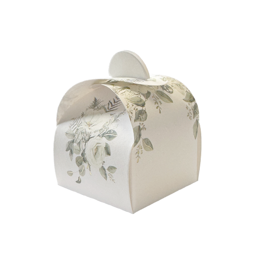 Petit contenant pastel pour dragées, parfait pour décoration douce et colorée.
