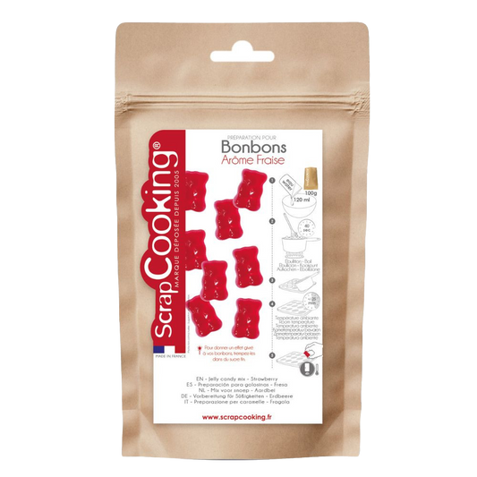 Préparation bonbon à la fraise