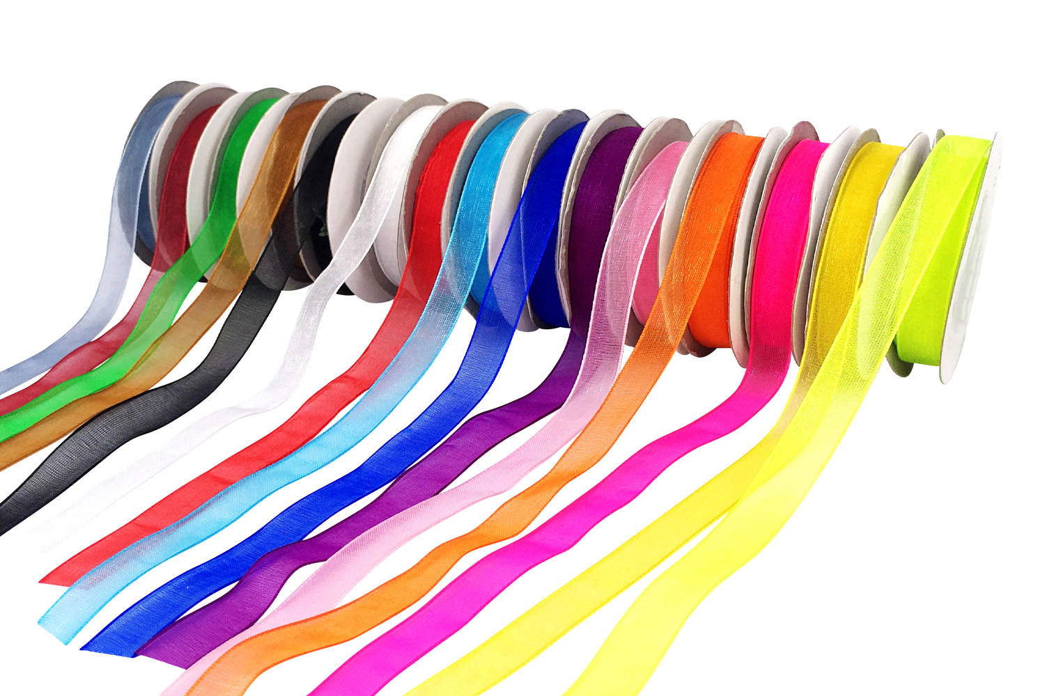 Ruban en organdi transparent, élégant pour décoration et emballage de cadeaux