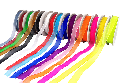 Ruban en organdi transparent, élégant pour décoration et emballage de cadeaux