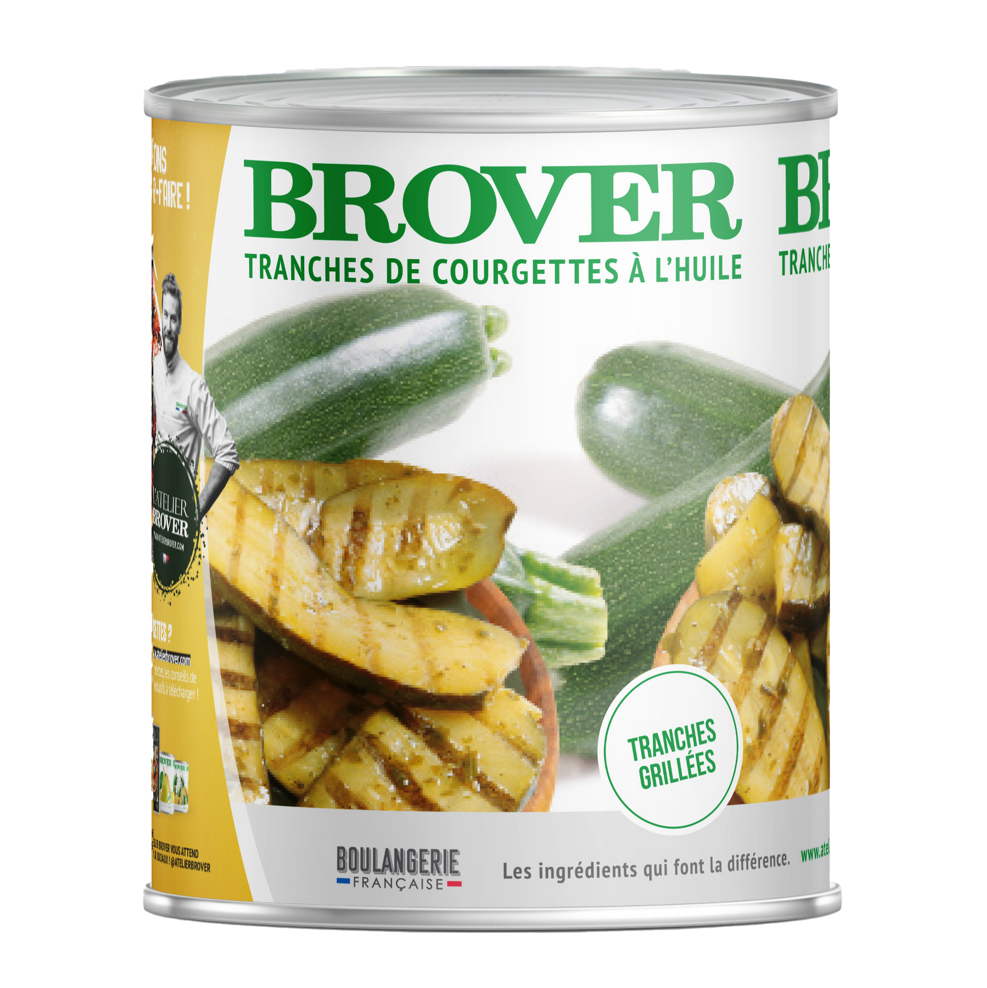 Courgettes à l’huile en conserve, légumes prêts à l’emploi pour salades et plats variés.