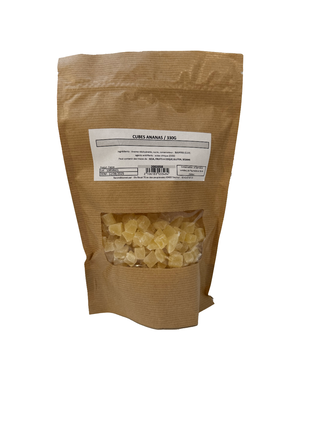 Cubes d’ananas -330g